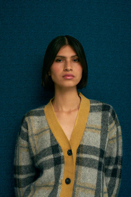 INGRID PLAID CARDIGAN